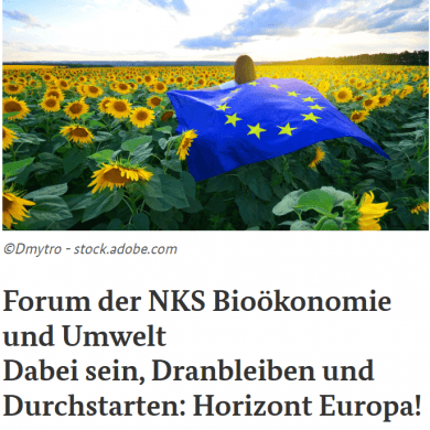 Forum der NKS Bioökonomie und Umwelt