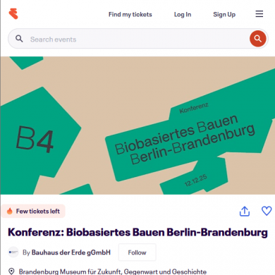 Konferenz: Biobasiertes Bauen Berlin-Brandenburg