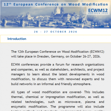 12th European Conference on Wood Modification (ECWM12)