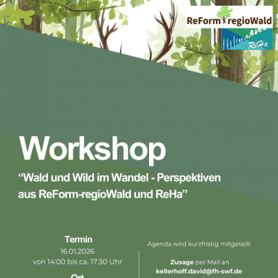 Workshop "Wald und Wild im Wandel - Perspektiven aus ReForm-regioWald und ReHa"