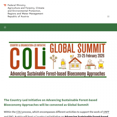 Global Summit “Advancing Sustainable Forest-based Bioeconomy Approaches”