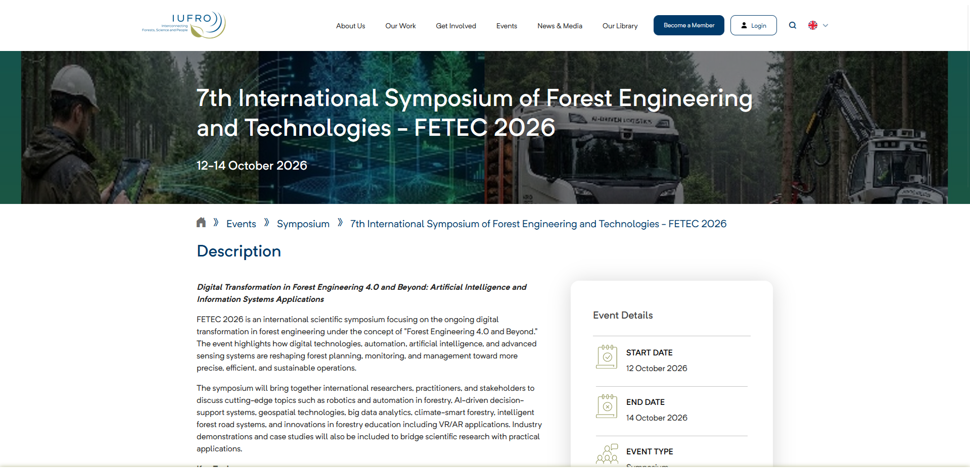 7. FETEC - Internationales Symposium für Forsttechnik und -technologien 2026