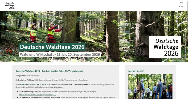 Deutsche Waldtage 2026 - Wald und Wirtschaft